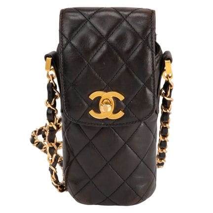 Étui pour téléphone portable CHANEL VINTAGE. Cuir 