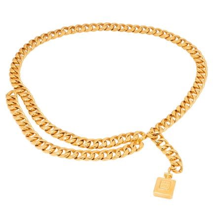 Ceinture à maillons CHANEL VINTAGE, longueur : 100