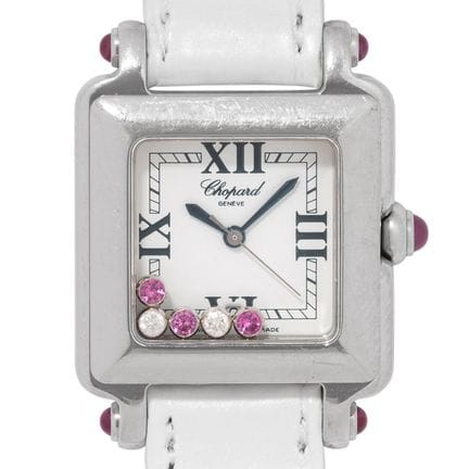 CHOPARD Happy Sport 石英女士腕表，型号 27/8325。不锈钢表壳，表带接头和表