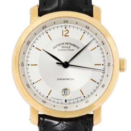 MÜHLE GLASHÜTTE 天文台表  型号 M1-34-20 2003年限量版男表，附原装表盒