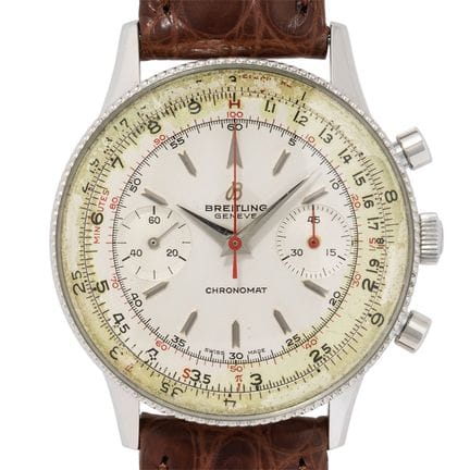百年灵（BREITLING）复古Chronomat型号808，经全新检修，约1960年代。  不锈钢