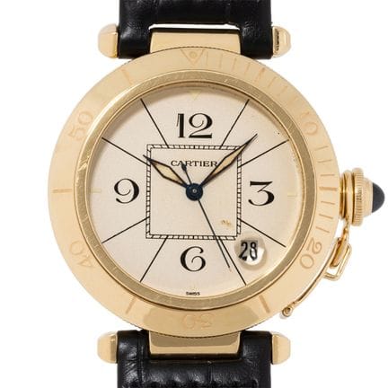 卡地亚（CARTIER）帕夏（Pasha）Ref 1020 1 款男表，产于1990年代。18K黄金