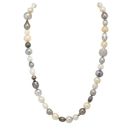 Collana di perle dei Mari del Sud e di Tahiti  mul