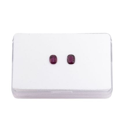 Paar lose Rubine  zus. 1,02 ct, intensive purpur-r