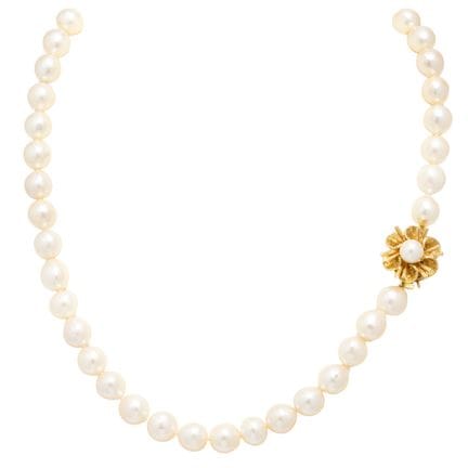 Collana di perle Akoya da 8,5-9,2 mm, perle coltiv