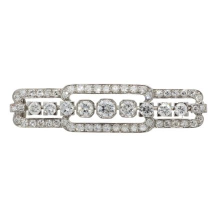 Brosche mit Diamanten von zus. ca. 2 ct  im Überga