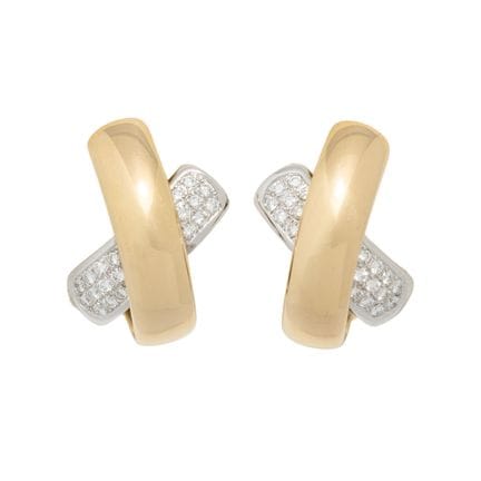 Ohrringe mit Brillanten von zus. ca. 0,59 ct,  ca.