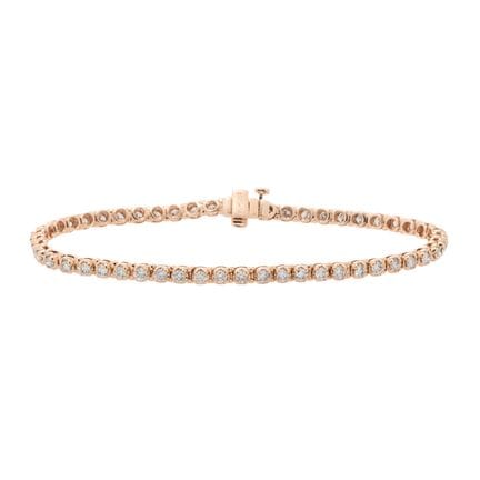 Bracciale da tennis con 52 brillanti  per un total