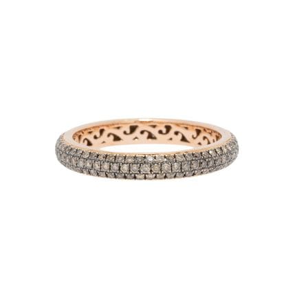 Anello con brillanti marroni per un totale di circ