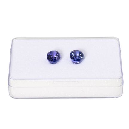 Coppia di tanzaniti per un totale di 5,14 ct (2,45