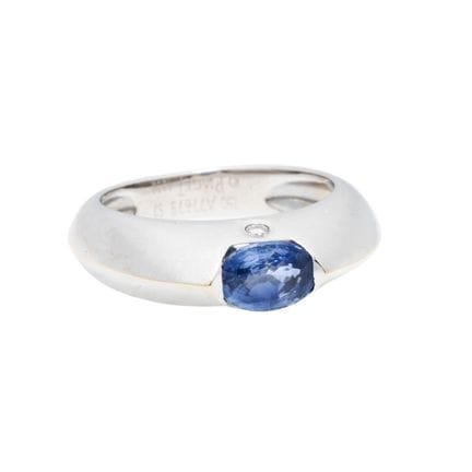 Anello PIAGET "Aura" con zaffiro e brillante  circ