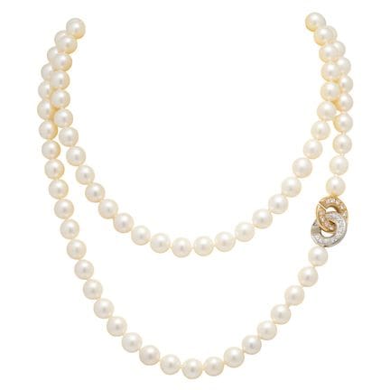 Lunga collana di perle con chiusura GÜNTHER KRAUSS