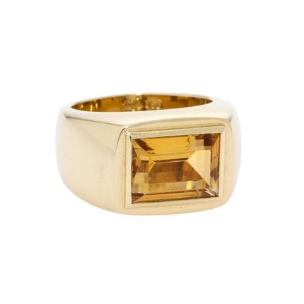 Anello CADA con citrino a taglio baguette di circa