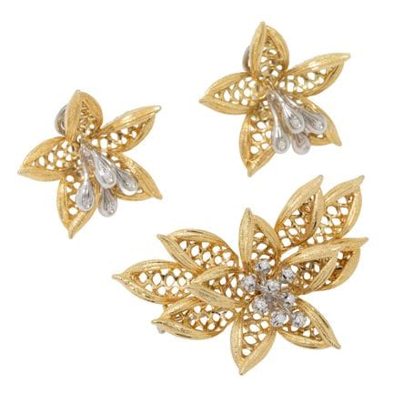 CARL BUCHERER Vintage Schmuckset mit Diamanten  im