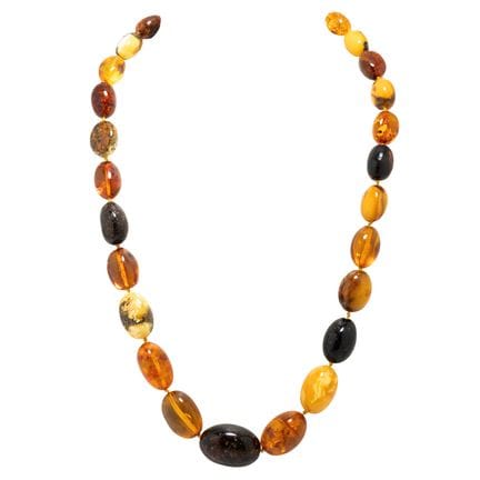 Collana di perle di ambra a forma di oliva  di dim