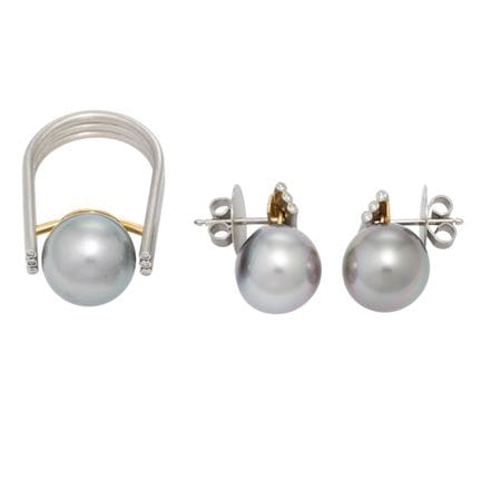 SCHOEFFEL Schmuckset mit Tahitperlen und Brillante