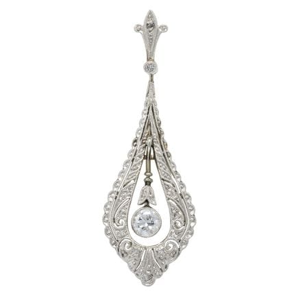 Ciondolo in stile Belle Époque con diamanti, brill