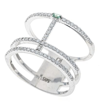 Bague avec tourmaline et brillants WG 585/000, ser
