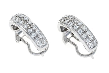 Pendientes de clip con brillantes WG 585/000, semi
