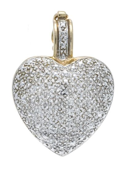 Pendentif clip en diamant GG/WG 585/000 en forme d