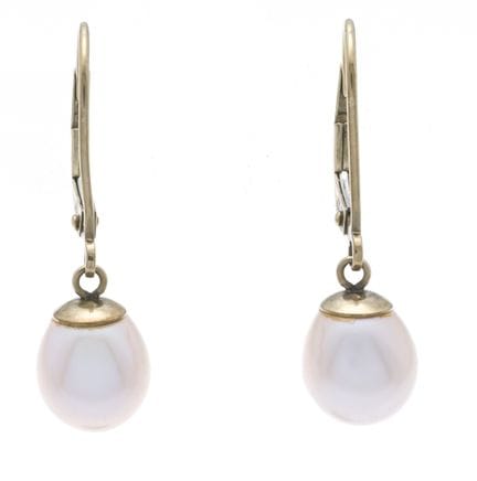 Boucles d'oreilles pendantes en perles de culture 