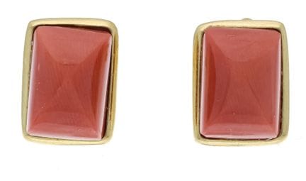 Boucles d'oreilles en corail GG 750/000 avec 2 cab