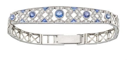 Sapphire and diamond bracelet, ca. 1910, WG 585/00