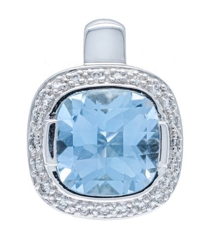 Pendentif en topaze bleue WG 585/000, avec une top