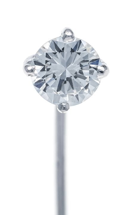 Solitär Brillant-Anstecknadel WG 750/000 mit einem