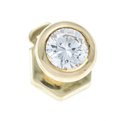 Einzelner Brillant-Anstecker GG 585/000 mit einem 