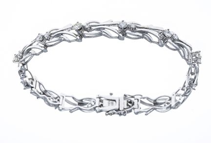 Bracelet à maillons sertis de brillants WG 585/000