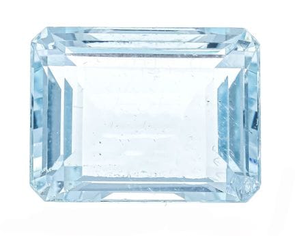 Aguamarina de 16,83 ct con talla esmeralda facetad