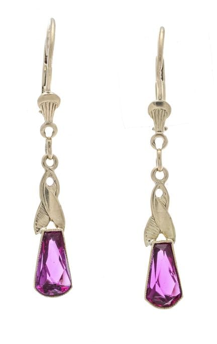 Pendientes con piedras preciosas, hacia 1920, GG 3