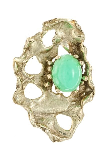 Chrysoprase Pendant GG 585/000 in an organic desig