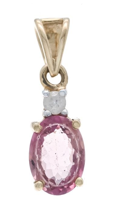 Pendentif en tourmaline rose GG 375/000, avec une 