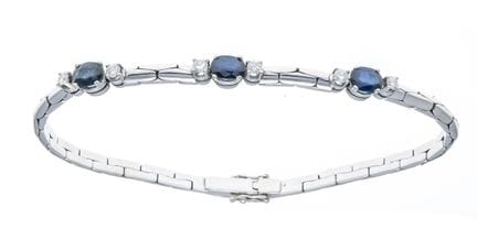 Bracelet « Rivière » en saphirs et brillants WG 58