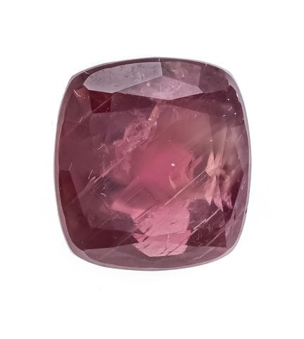 Zafiro «Fancy» de 3,92 ct, talla «cojín», de color