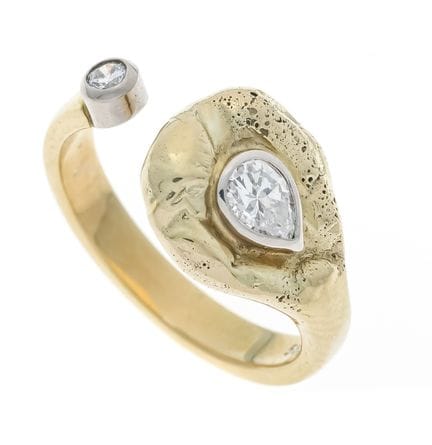Anillo de diamantes GG/WG 585/000 con diseño abier
