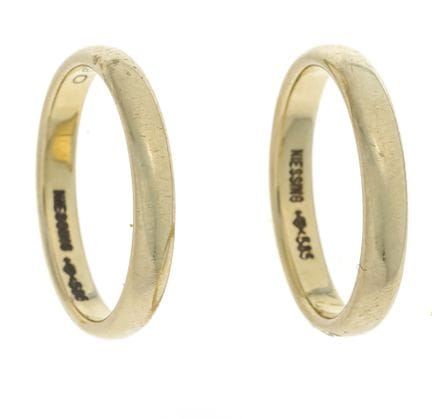 2 anillos de boda Niessing, aleación GG 585/000, a