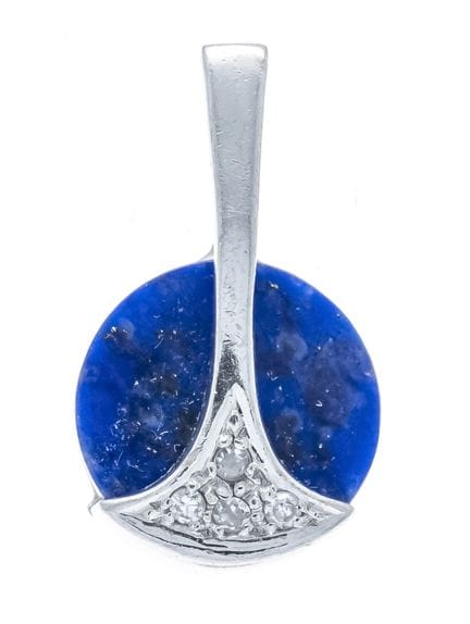 Pendentif design en lapis-lazuli et diamants WG 58