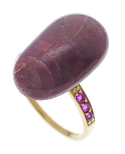 Bague en rubis GG 375/000, sertie d'un rubis en fo