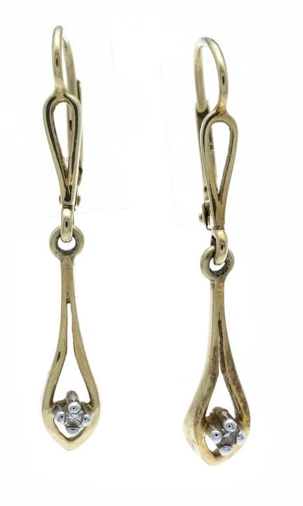 Boucles d'oreilles en diamant GG/WG 585/000, avec 
