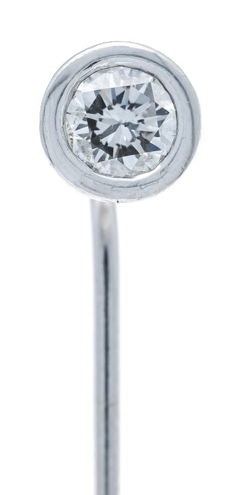 Brillant-Anstecknadel, Nadel WG 585/000 und Kopf W