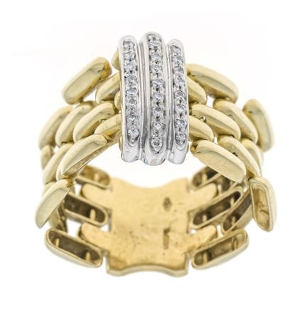 Wempe Diamond Chain Ring GG/WG 750/000 with movabl