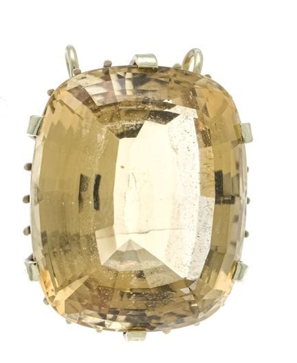 Large Citrine Pendant GG 585/000, unmounted, certi