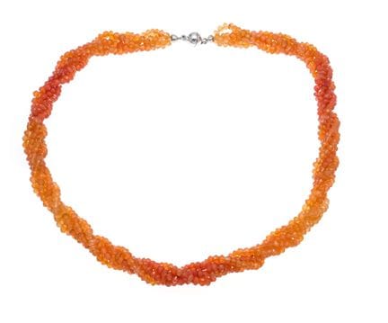 Harry Ivens 5-row carnelian necklace with magnetic