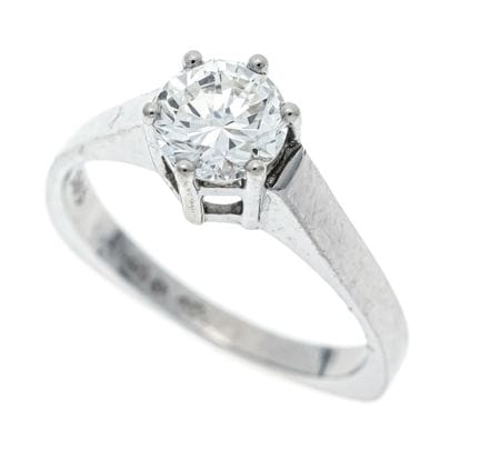 Anillo solitario con diamante WG 585/000 con un di