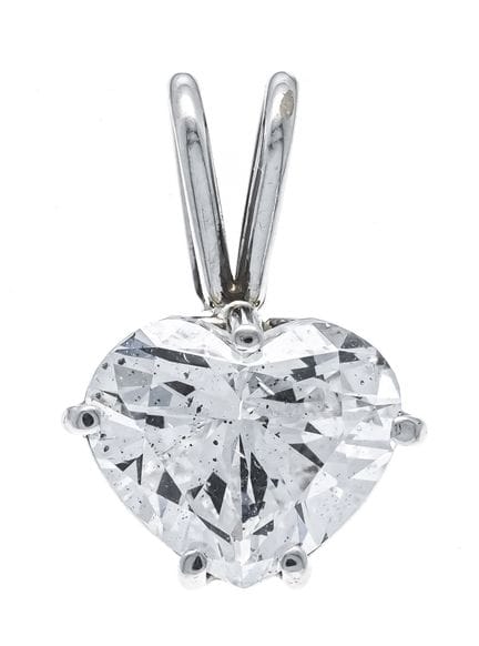 Heart-Shaped Diamond Pendant WG 585/000, unmounted