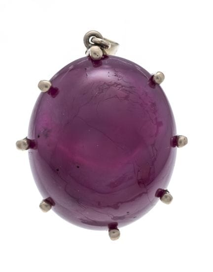 Ruby Pendant GG 333/000, uncut, certified, with a 