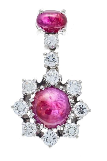 Ruby Brilliant Pendant WG 585/000, unmounted, cert